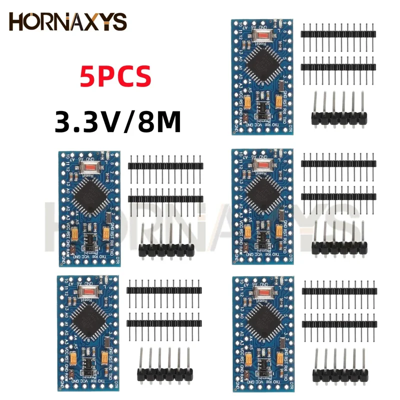 1-10PCS Pro Mini 328 Mini ATMEGA328P ATMEGA328 Module 5V 16MHz Development Board 3.3V 8MHz Electronic Building Block for Arduino