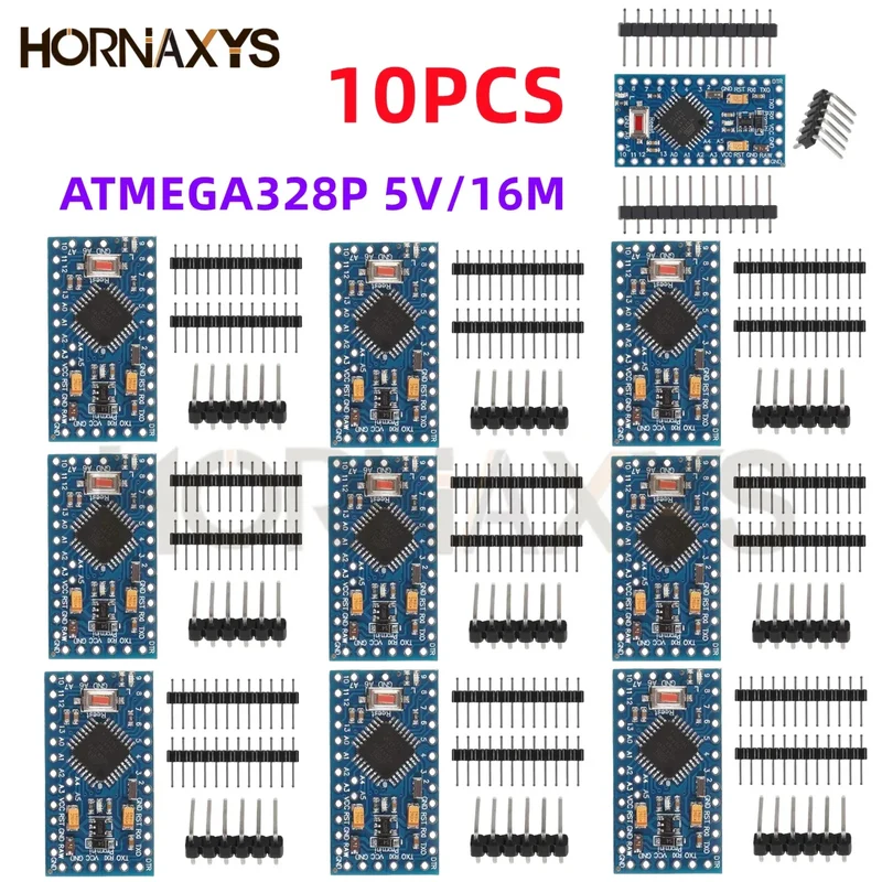 1-10PCS Pro Mini 328 Mini ATMEGA328P ATMEGA328 Module 5V 16MHz Development Board 3.3V 8MHz Electronic Building Block for Arduino