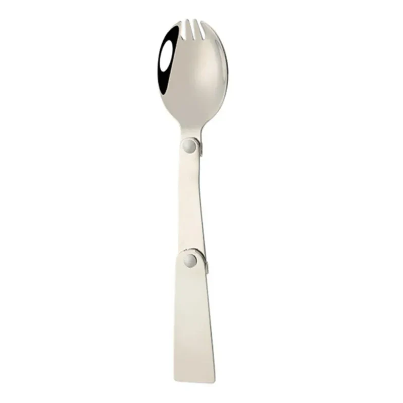Outdoor Folding Travel Camping Utensil Stainless Pocket Spoon Fork Light Small Foldable Spoon Fork Camping Picnic Tool Tableware