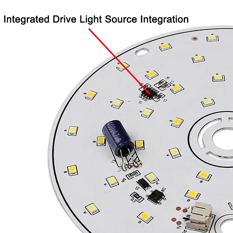 220V Driver-Free Light Panel LED Light Chip DIY Round Nordic Light Source Accessories Replacement Household Chandelier Bulb Patc