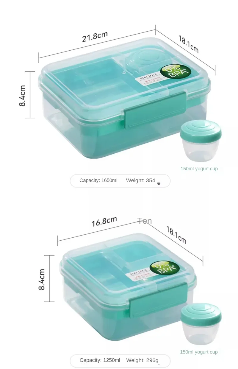 Portable Handle Design Double Layer Lunch Box Compartment Bento Boxes Students Toddler Bento Containers Outdoor Salad Picnic Box