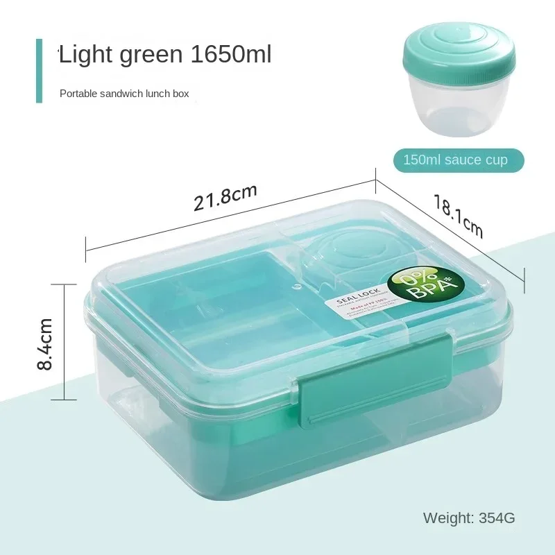 Portable Handle Design Double Layer Lunch Box Compartment Bento Boxes Students Toddler Bento Containers Outdoor Salad Picnic Box