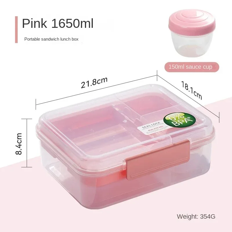 Portable Handle Design Double Layer Lunch Box Compartment Bento Boxes Students Toddler Bento Containers Outdoor Salad Picnic Box