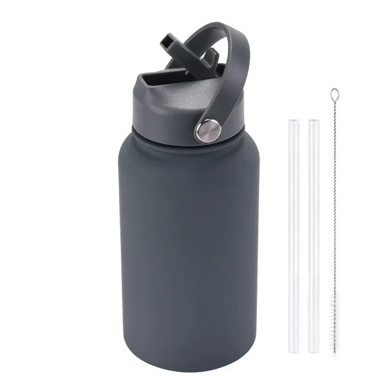 PuraCool Personalised Water Bottle 650ml/22oz Insulated Thermos Customised Tumbler Flask with Straw