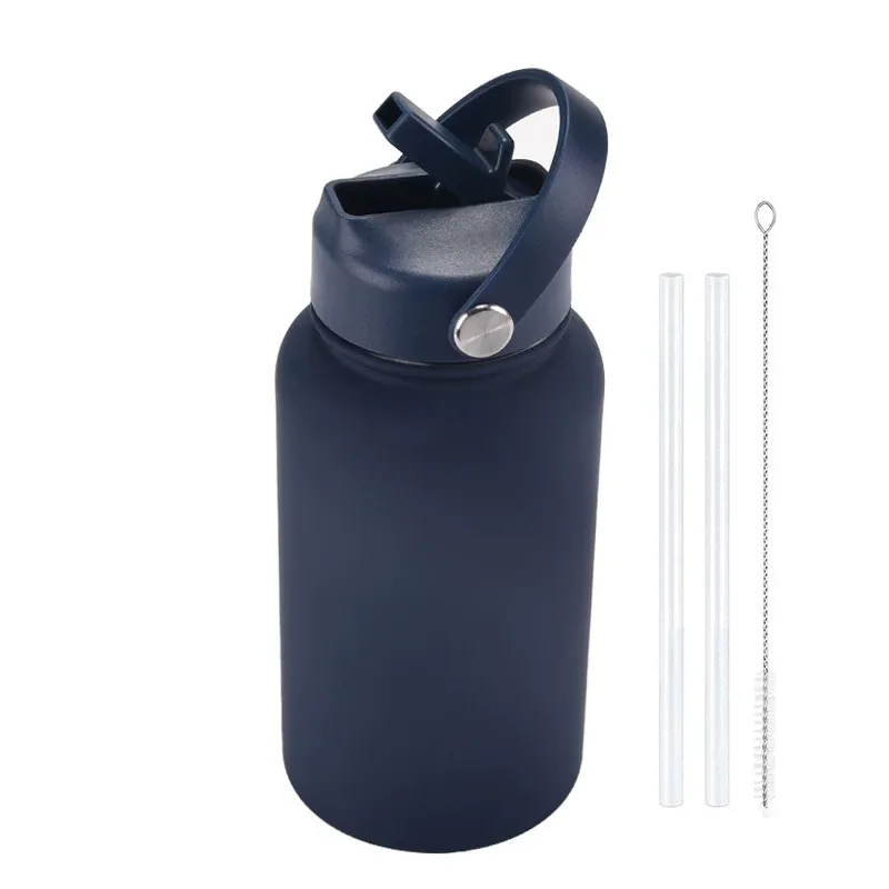 PuraCool Personalised Water Bottle 650ml/22oz Insulated Thermos Customised Tumbler Flask with Straw