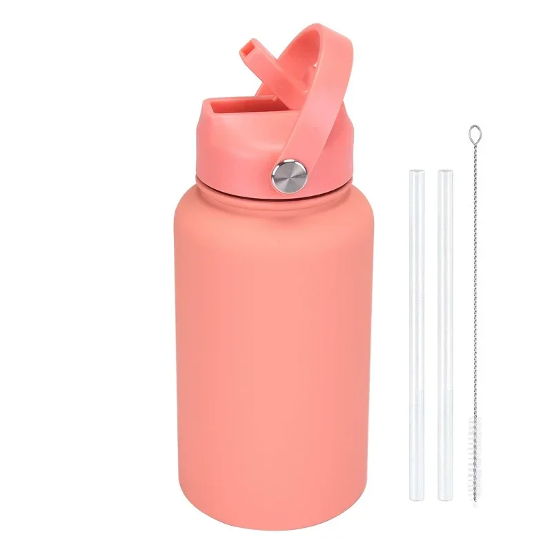 PuraCool Personalised Water Bottle 650ml/22oz Insulated Thermos Customised Tumbler Flask with Straw