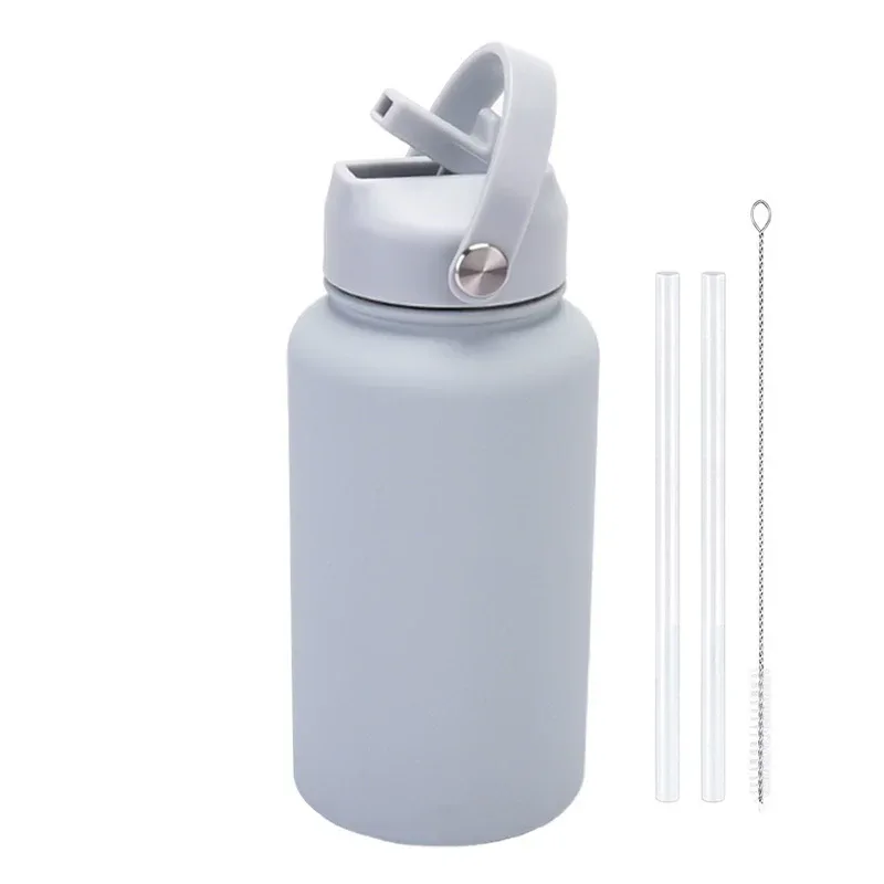 PuraCool Personalised Water Bottle 650ml/22oz Insulated Thermos Customised Tumbler Flask with Straw