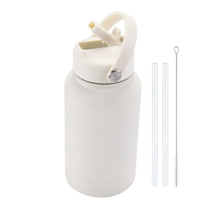 PuraCool Personalised Water Bottle 650ml/22oz Insulated Thermos Customised Tumbler Flask with Straw
