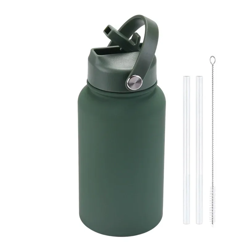 PuraCool Personalised Water Bottle 650ml/22oz Insulated Thermos Customised Tumbler Flask with Straw