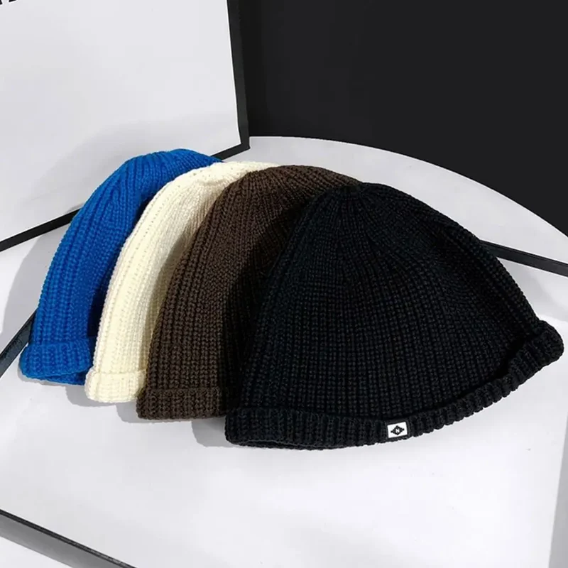 Soft Knitted Hat Windproof Thickened Autumn Winter Hat Ear Protection Hip Hop Hat Warm Bonnets Outdoor