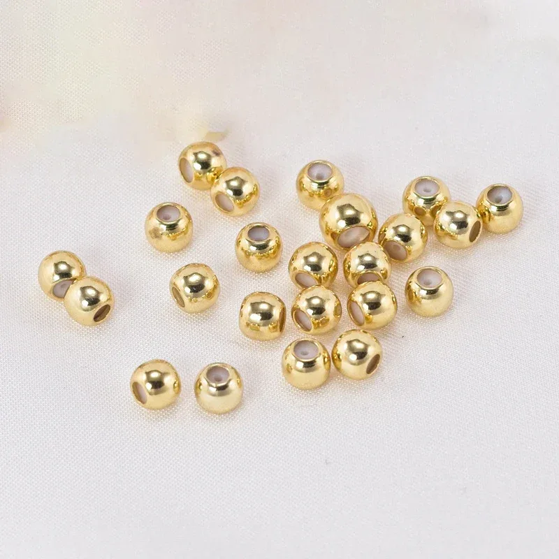 Brass Round Slider Stopper Beads for Bracelet Silicone Inside Positioning Spacer Adjust DIY Crafts Jewelry Making Findings