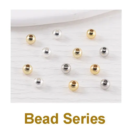 Brass Round Slider Stopper Beads for Bracelet Silicone Inside Positioning Spacer Adjust DIY Crafts Jewelry Making Findings