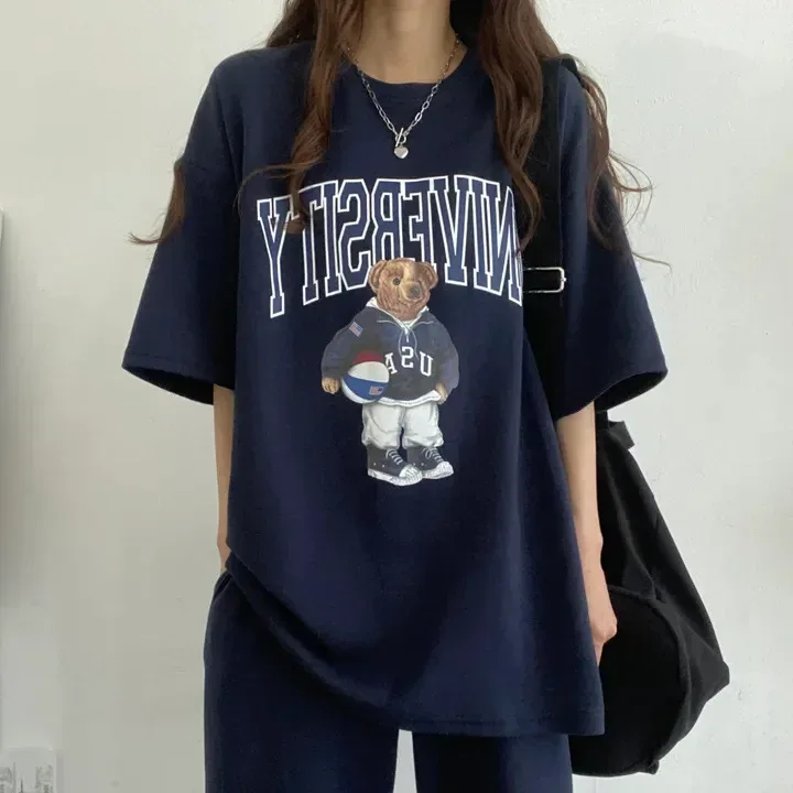 Cartoon Long Sleeve Tracksuits autumn Fashion Casual Sportswear Two Piece Pants Sets Female Large Size Women Suits 2024