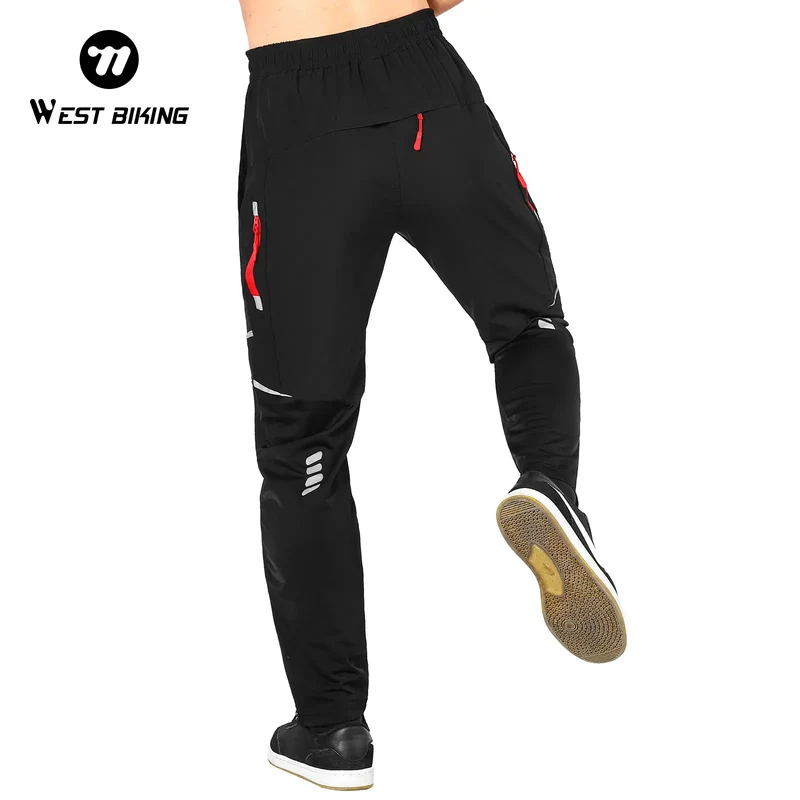 WEST BIKING Cycling Pants Spring Summer Outdoor Sports Pants Breathable Comfortable Cycling Running Trousers Men Bicycle Pants