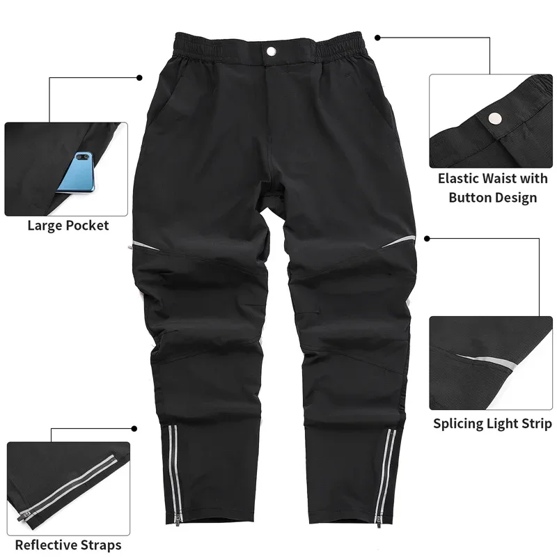 WEST BIKING Cycling Pants Spring Summer Outdoor Sports Pants Breathable Comfortable Cycling Running Trousers Men Bicycle Pants