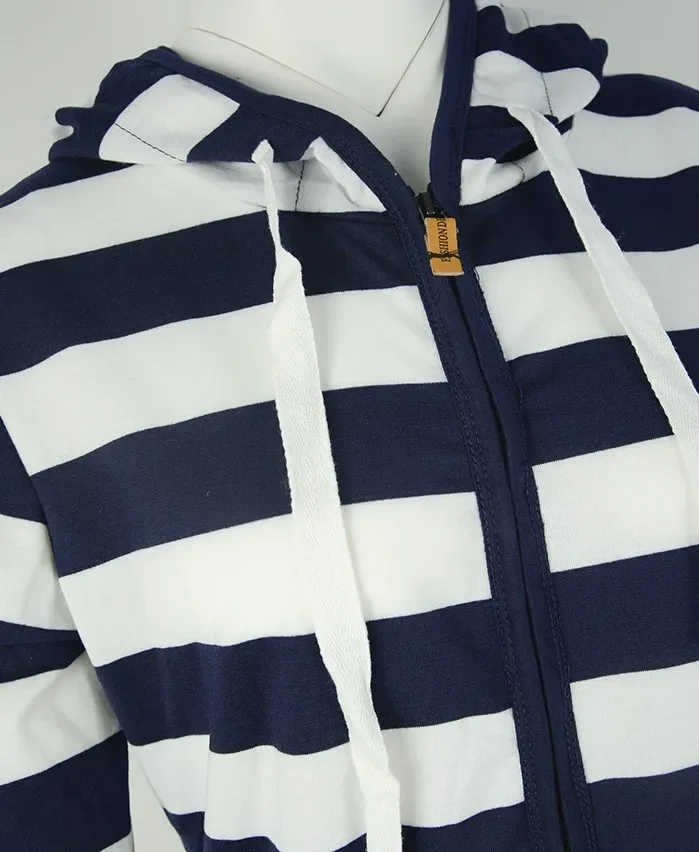 Pullovers Harajuku hoodies women Autumn Hot Style America Hood Long Sleeve Stripe Fleece Jacket Female Streetwear ZXP6023