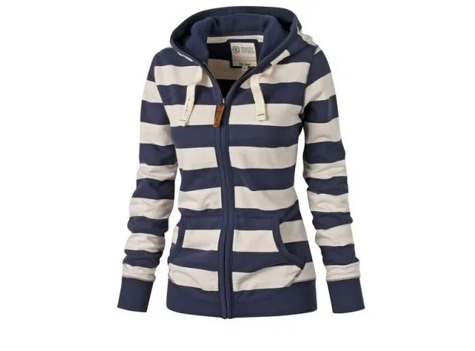 Pullovers Harajuku hoodies women Autumn Hot Style America Hood Long Sleeve Stripe Fleece Jacket Female Streetwear ZXP6023