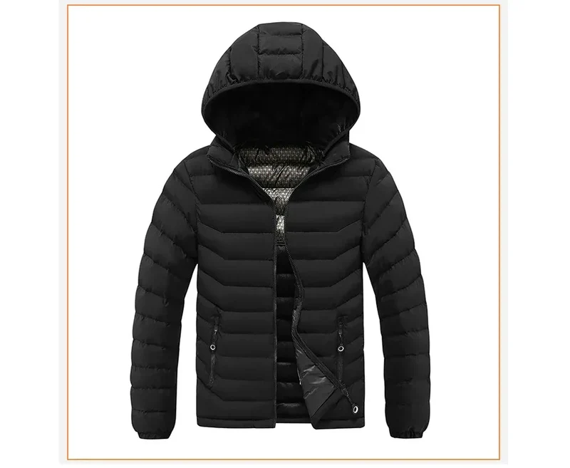 Winter Men's Bomber Padded Jacket Casual Men Cotton Thicken Warm Hooded Parkas Coats Male Thermal Windbreaker Jackets Clothing