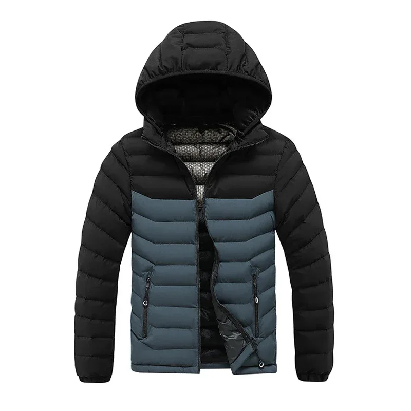 Winter Men's Bomber Padded Jacket Casual Men Cotton Thicken Warm Hooded Parkas Coats Male Thermal Windbreaker Jackets Clothing