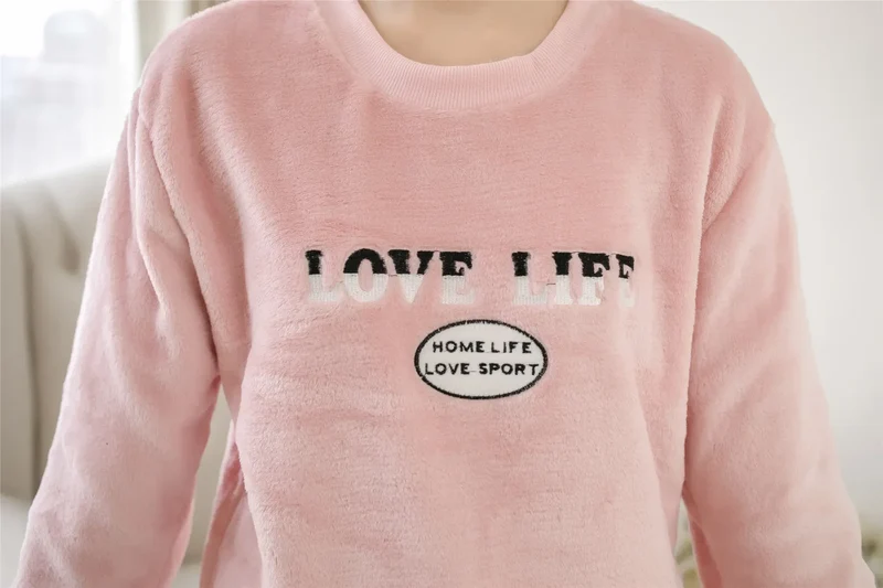 Women Pajamas Autumn Winter Flannel Warm Woman Sleepwear Korean cute Cartoon Pajama Set Fashion Pijama Mujer Home Cloth Pyjamas
