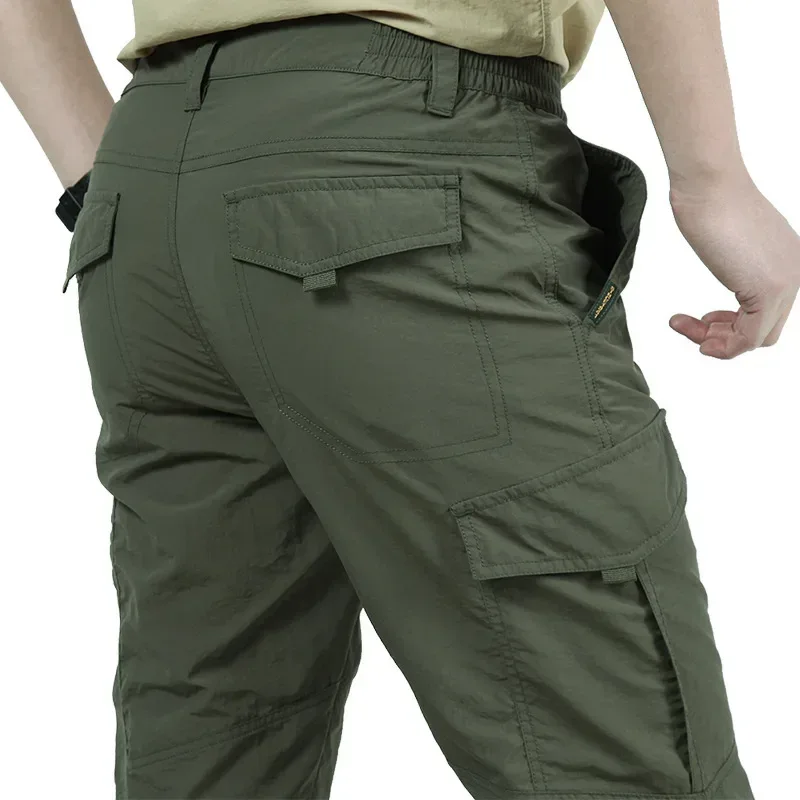 2025 New Outdoors Mens Tactical Pants Multiple Pocket Elasticity Urban Commuter Tacitcal Trousers Men Slim Fat Cargo Pant 5XL