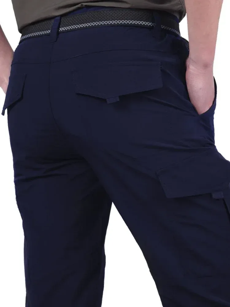 2025 New Outdoors Mens Tactical Pants Multiple Pocket Elasticity Urban Commuter Tacitcal Trousers Men Slim Fat Cargo Pant 5XL