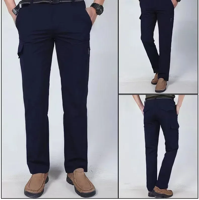 2025 New Outdoors Mens Tactical Pants Multiple Pocket Elasticity Urban Commuter Tacitcal Trousers Men Slim Fat Cargo Pant 5XL