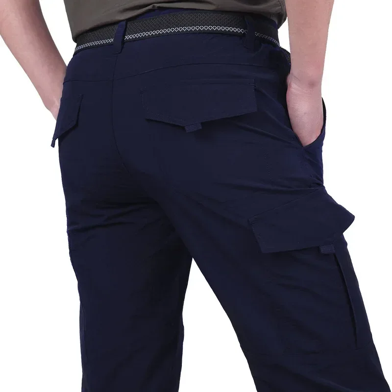 2025 New Outdoors Mens Tactical Pants Multiple Pocket Elasticity Urban Commuter Tacitcal Trousers Men Slim Fat Cargo Pant 5XL