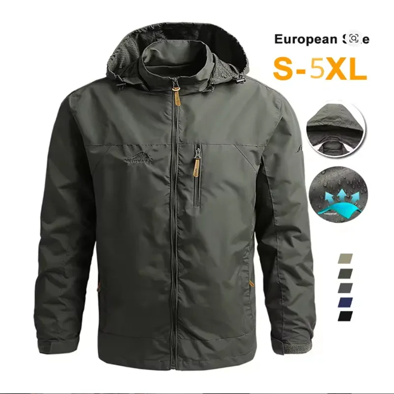 Large M-5XL Cross border Autumn/Winter Outdoor Single layer Windproof Stormtrooper Hoodie Casual Stormtrooper Sport Jacket Mount