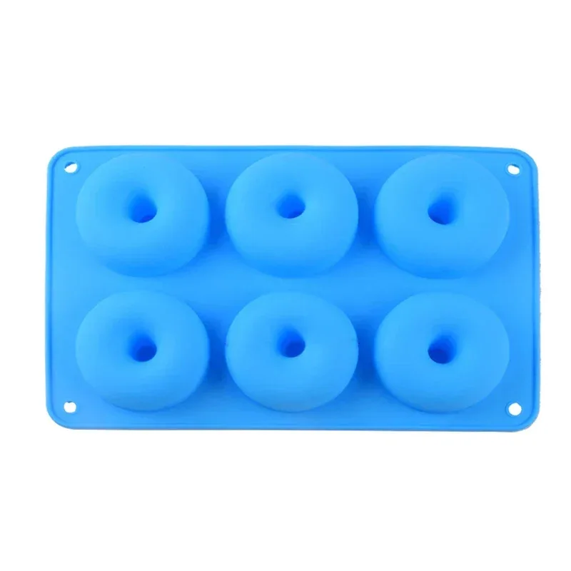 6 Holes Silicone Donut Mold Baking Pan Non-Stick Baking Pastry Chocolate Cake Dessert DIY Decoration Tools Bagels Muffins Donuts