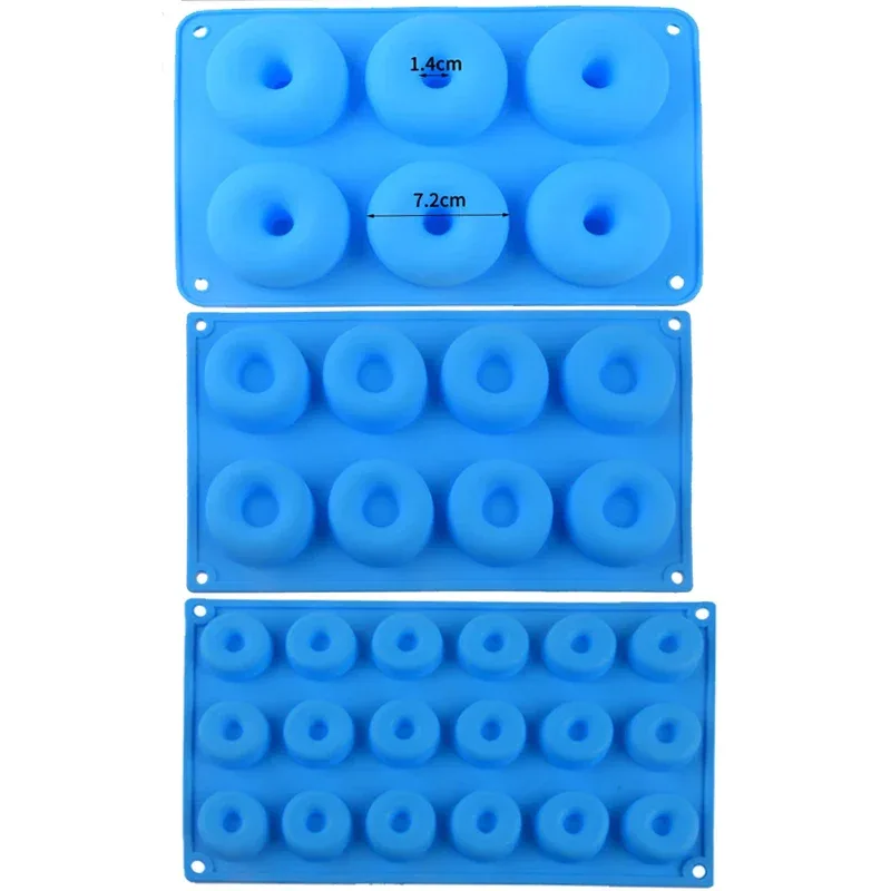 6 Holes Silicone Donut Mold Baking Pan Non-Stick Baking Pastry Chocolate Cake Dessert DIY Decoration Tools Bagels Muffins Donuts