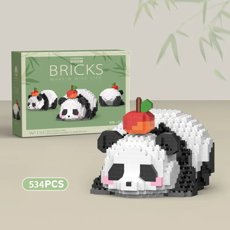 Creative DIY Assemable Animal Cute MINI Chinese Style Animal Panda Building Block Educational Boy Toys For Children Model Bricks