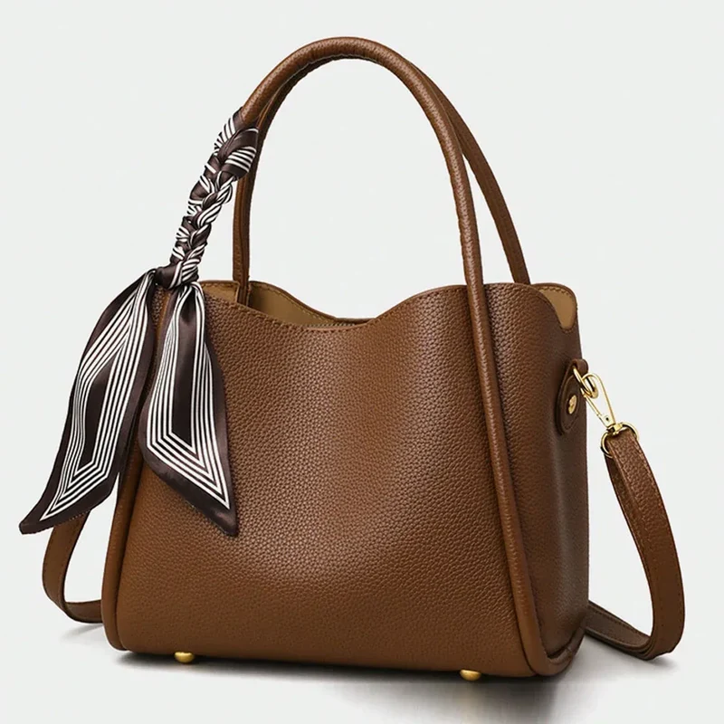 New autumn and winter fashion all-match retro style handbag solid color adjustable shoulder strap shoulder messenger bag
