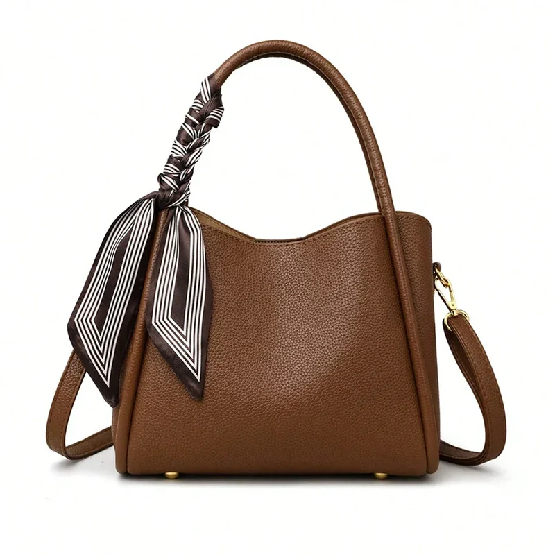 New autumn and winter fashion all-match retro style handbag solid color adjustable shoulder strap shoulder messenger bag