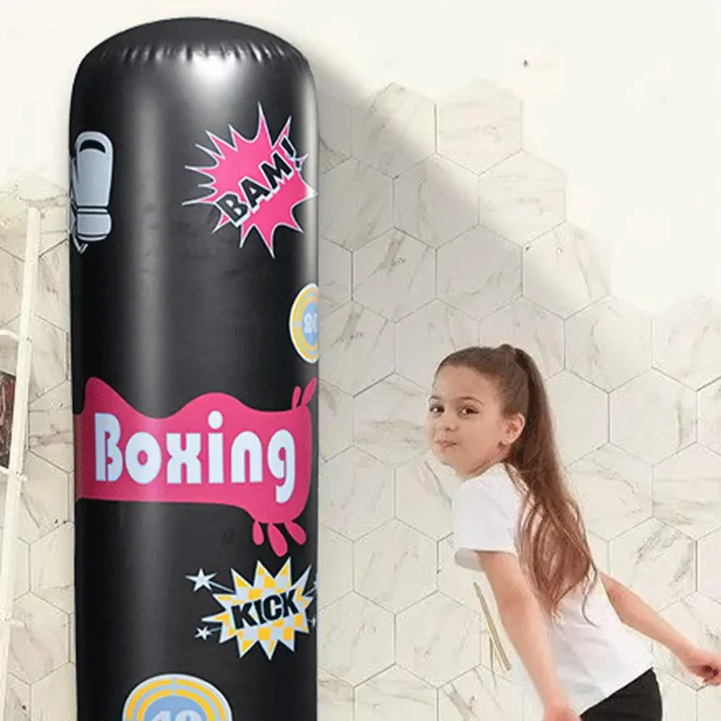 1.2/1.6M Children's Inflatable Punching Bag Gym Fitness Boxing Training Sandbag Stress Relief Toys For Adults Thickened Tumbler