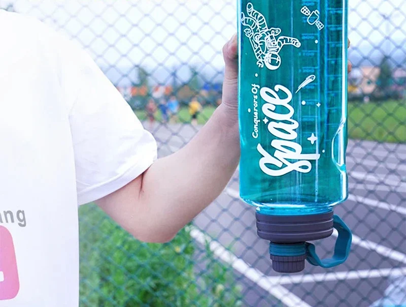 2L 3L Large Capacity Sport Water Bottle With Filter Eco-Friendly Plastic Water Cup Portable Fitness Drink Bottle Kettle BPA Free