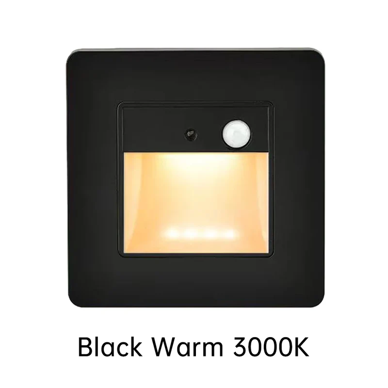 PIR Motion Detector Sensor Led Stair Light Infrared Human Body Induction Lamp Recessed Steps Ladder Staircase Bedroom Decoration