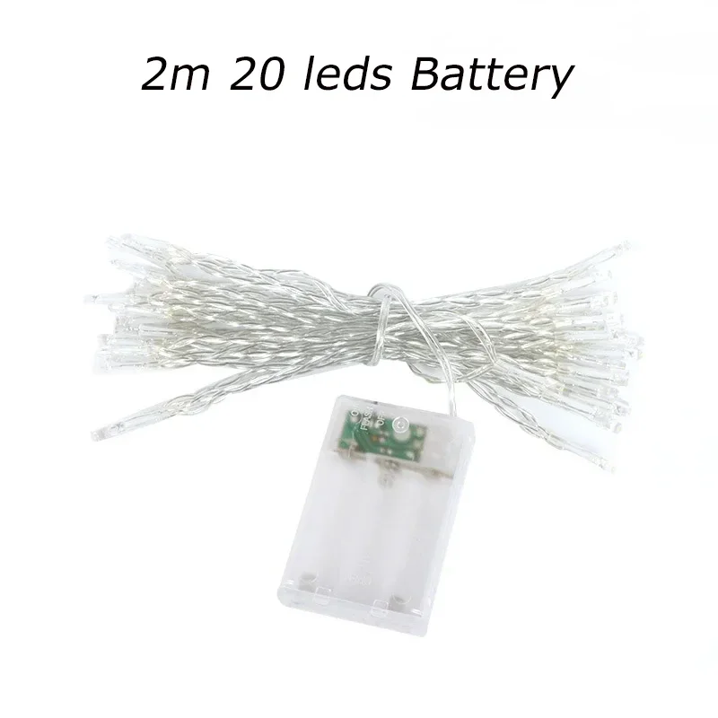 LED Garland String Lights 2m10m Christmas Tree Wedding Decoration Light Waterproof Fairy Lamp Indoor Outdoor Holida Lighting