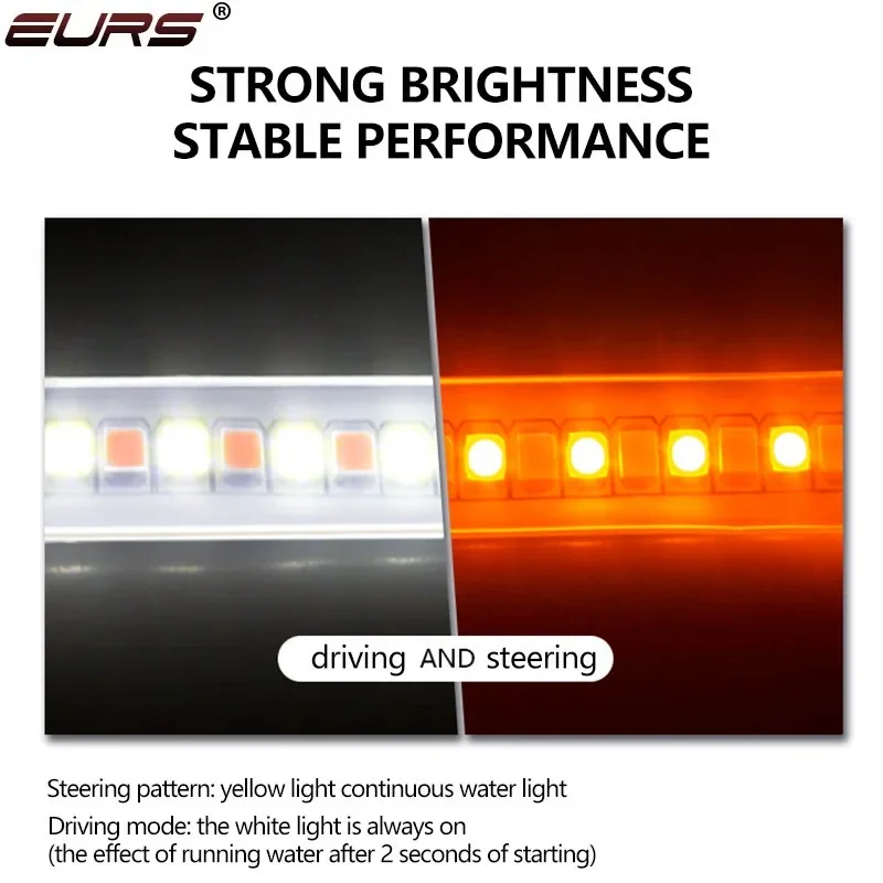 Car Rearview Mirror Indicator Lamp DRL Streamer Strip Flowing Turn Signal Lamp LED Car Light Source Turn Signals For Cars