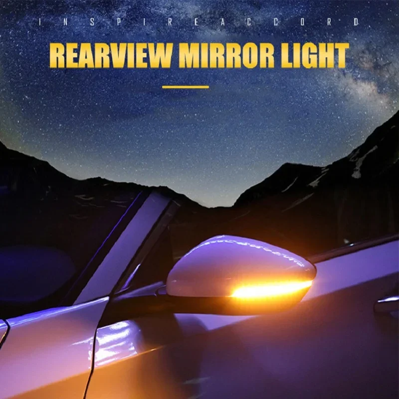 Car Rearview Mirror Indicator Lamp DRL Streamer Strip Flowing Turn Signal Lamp LED Car Light Source Turn Signals For Cars
