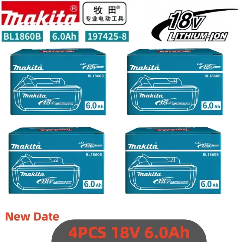 Genuine 6AH makita BL1860 6ah Battery Power Tools Li-ion Replacement LXT BL1850 BL1840 for 18V Screwdriver with BMS 18v battery