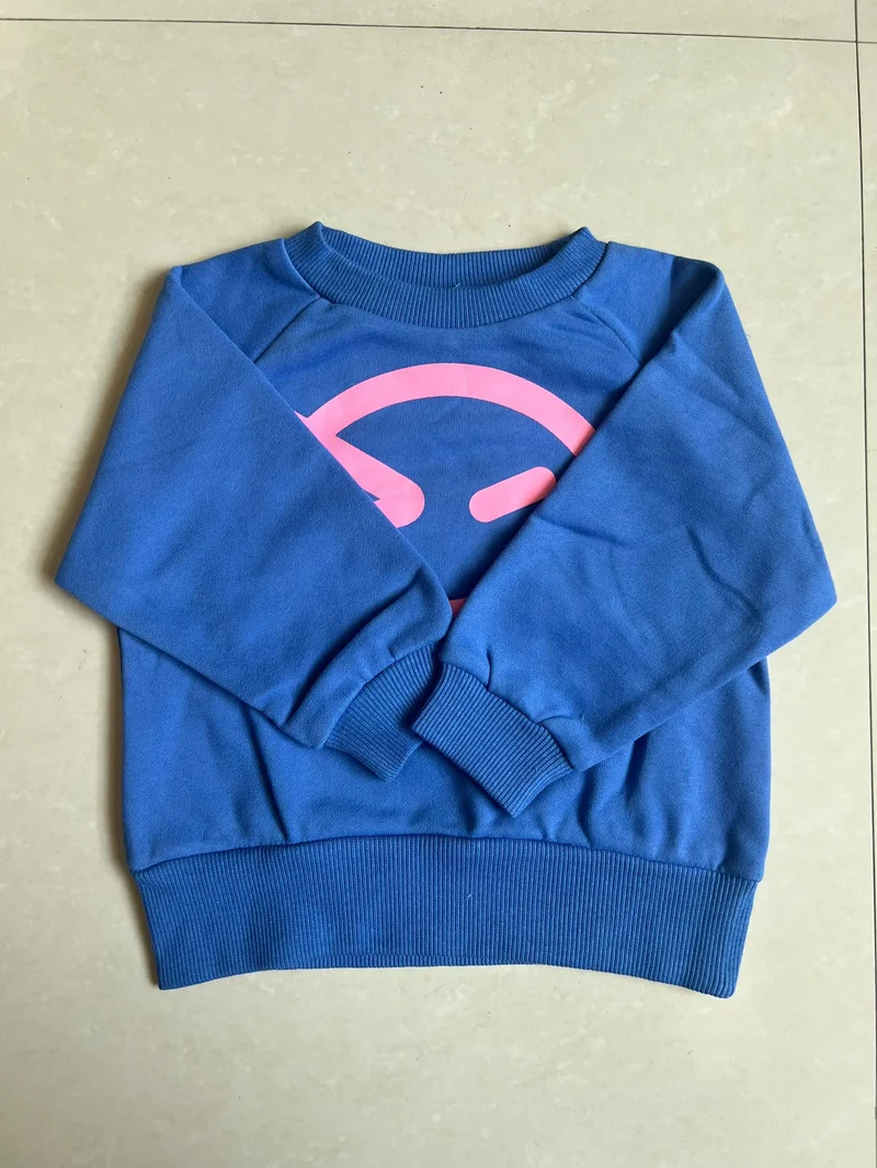 2025 Autumn Kids Sweaters Printed Girl Boy Casual Sweatshirts Long Sleeve Children Pullover Pant Set Clothes
