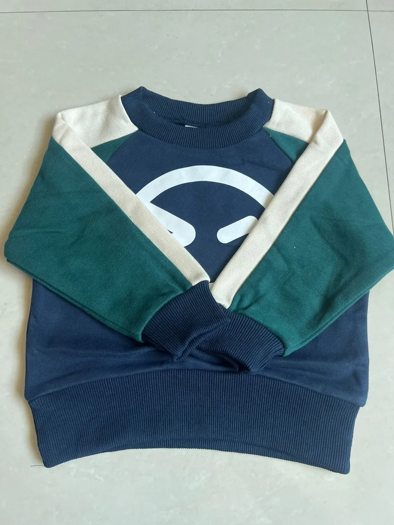 2025 Autumn Kids Sweaters Printed Girl Boy Casual Sweatshirts Long Sleeve Children Pullover Pant Set Clothes