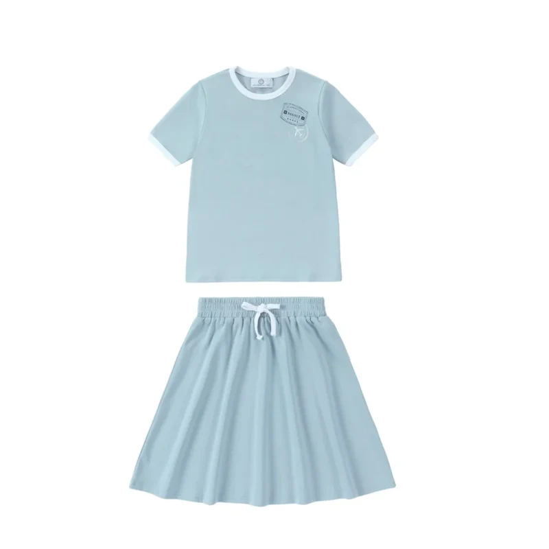 AP SS26 Ringer stamp jersey cotton collection summer boys girls fashion casual clothing dress set shirt family matching clothes