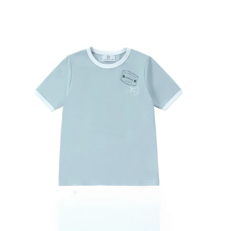 AP SS26 Ringer stamp jersey cotton collection summer boys girls fashion casual clothing dress set shirt family matching clothes