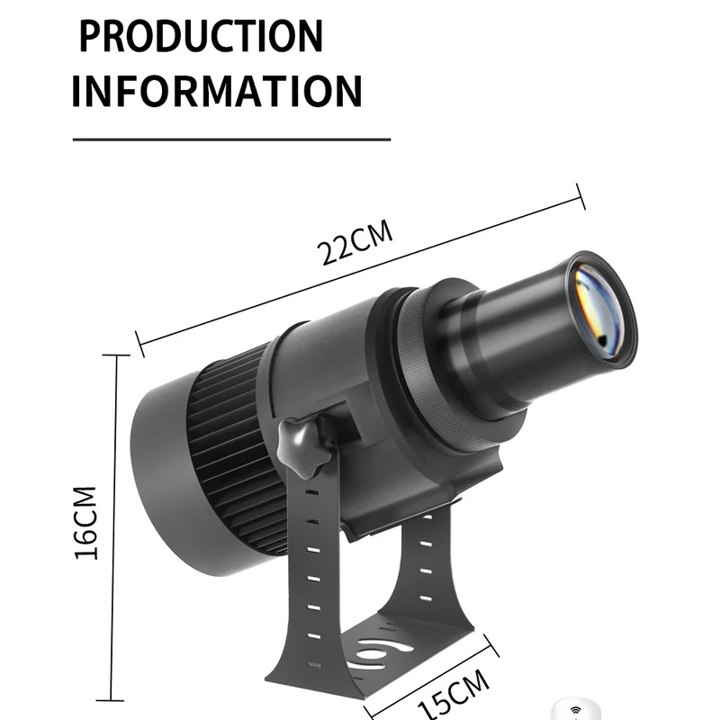 Custom Led HD Gobo Logo Projector Indoor Outdoor Ip67 Waterproof Rotating Advertising Image Projection Light For Floor Wedding