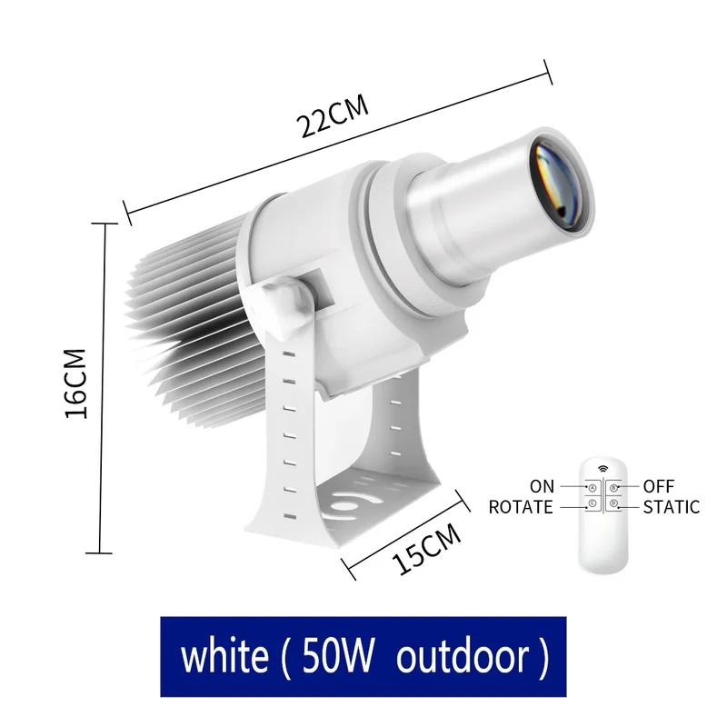 Custom Led HD Gobo Logo Projector Indoor Outdoor Ip67 Waterproof Rotating Advertising Image Projection Light For Floor Wedding