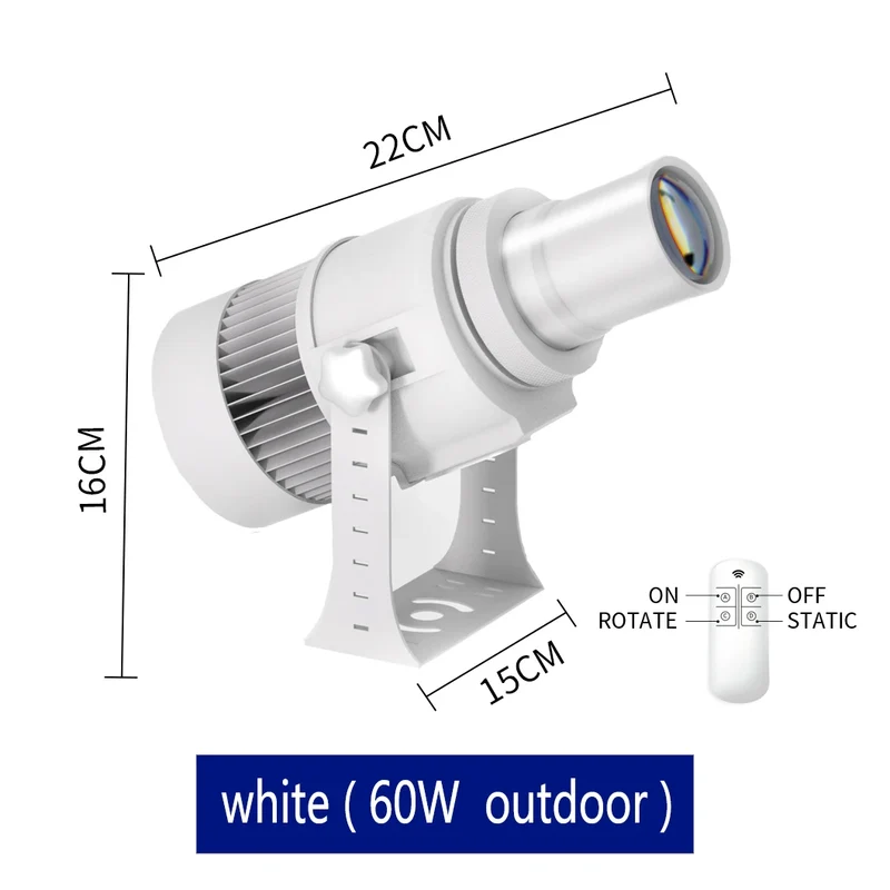 Custom Led HD Gobo Logo Projector Indoor Outdoor Ip67 Waterproof Rotating Advertising Image Projection Light For Floor Wedding
