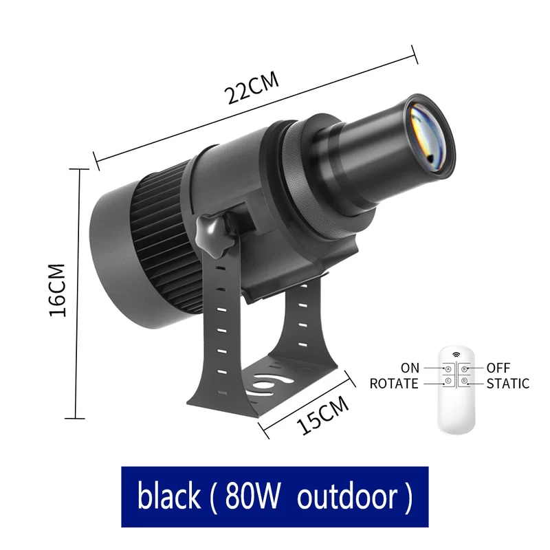 Custom Led HD Gobo Logo Projector Indoor Outdoor Ip67 Waterproof Rotating Advertising Image Projection Light For Floor Wedding
