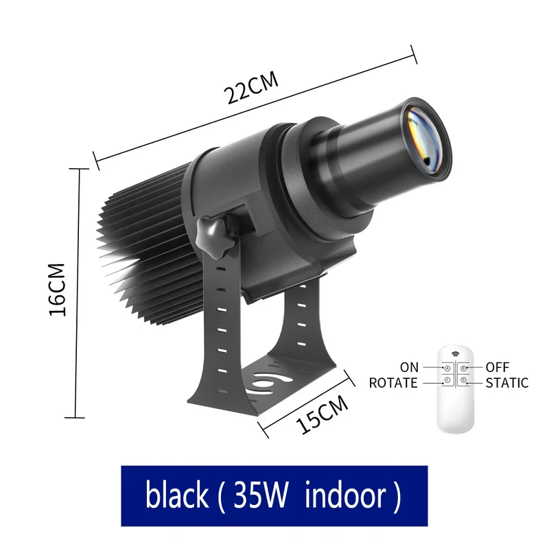 Custom Led HD Gobo Logo Projector Indoor Outdoor Ip67 Waterproof Rotating Advertising Image Projection Light For Floor Wedding